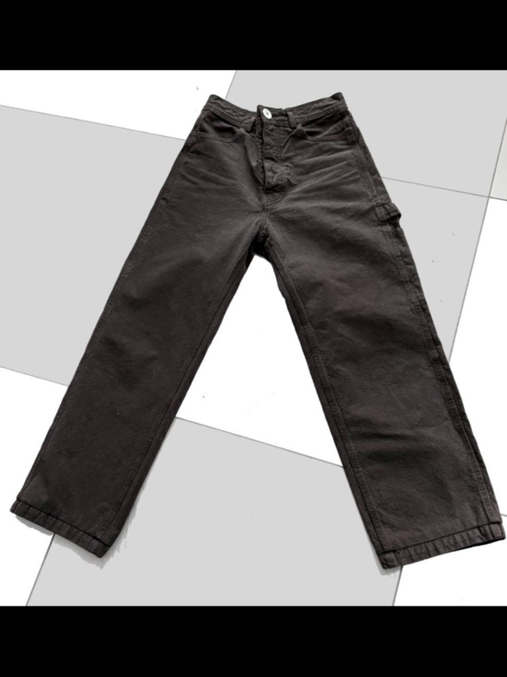 Jesse Kamm "Saturday Pant" Wide-Leg Carpenter | Size 4 | Brown | Made in USA